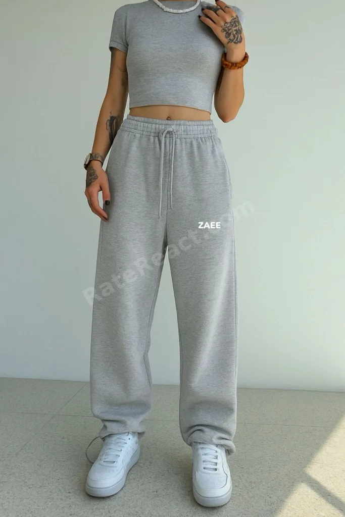 Nakışlı Yazlık Kumaş Ayarlanabilir Paça Baggy Premium Eşofman Altı
