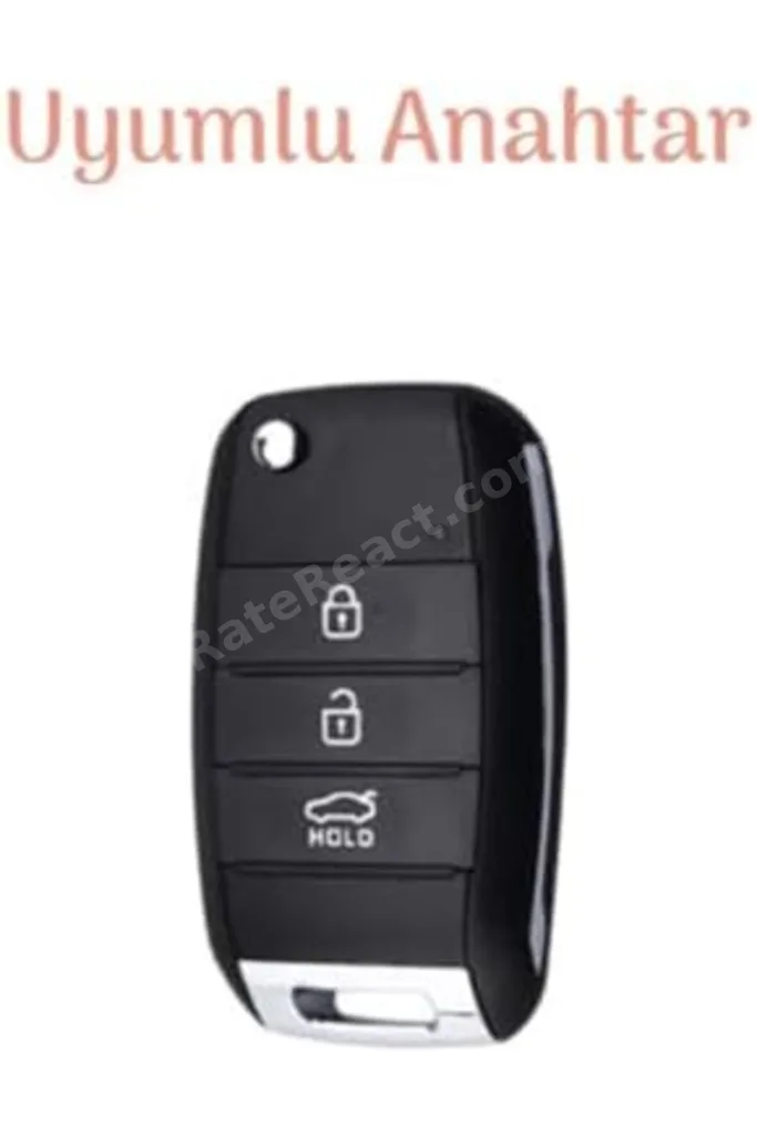 TTKTEKNOLOJİ AutoHan Keys Kia için Premium Anahtar Koruma Kılıfı, Siyah ve Altın Renk, Rio Ceed Cera