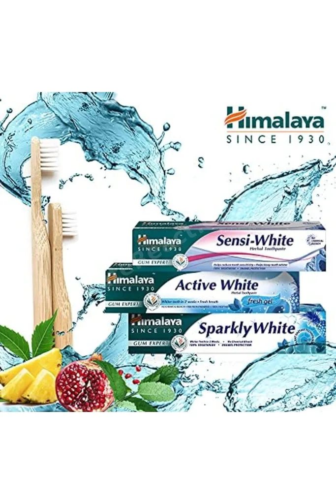 TTKTEKNOLOJİ Himalaya Since 1930 Işıltılı Beyazlık Bitkisel Beyazlatıcı Diş Macunu, Florürsüz, Parab