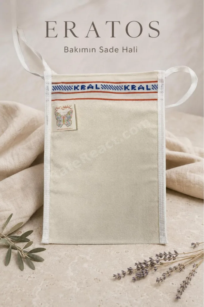 Beyaz Kral Kese | Geleneksel Hamam Kesesi | Profesyonel Vücut Kesesi | Askılı Banyo Kesesi