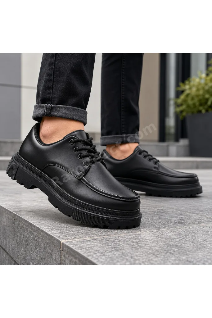 Premium selective Kömür Cilt Günlük Erkek Ayakkabı Rahat Casual Modern Sneaker KB X6