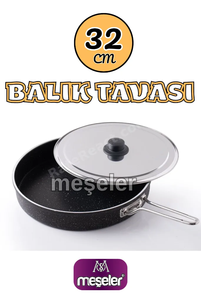 Granit Derin Balık Tavası 32 CM ( GÖZLEME TAVASI + BÖREK TAVASI)