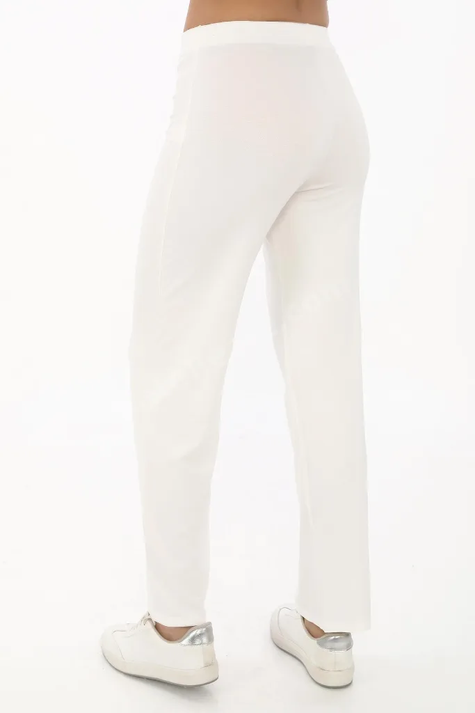 Extra Yumuşak Uzun Viskon Pantolon Home&Outdoor-Krem