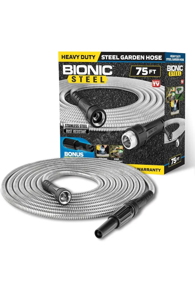 TTKTEKNOLOJİ Bionic Steel 1583 Bahçe Hortumu, Gümüş, 75' TTKTEKNOLOJİ 2026 395519