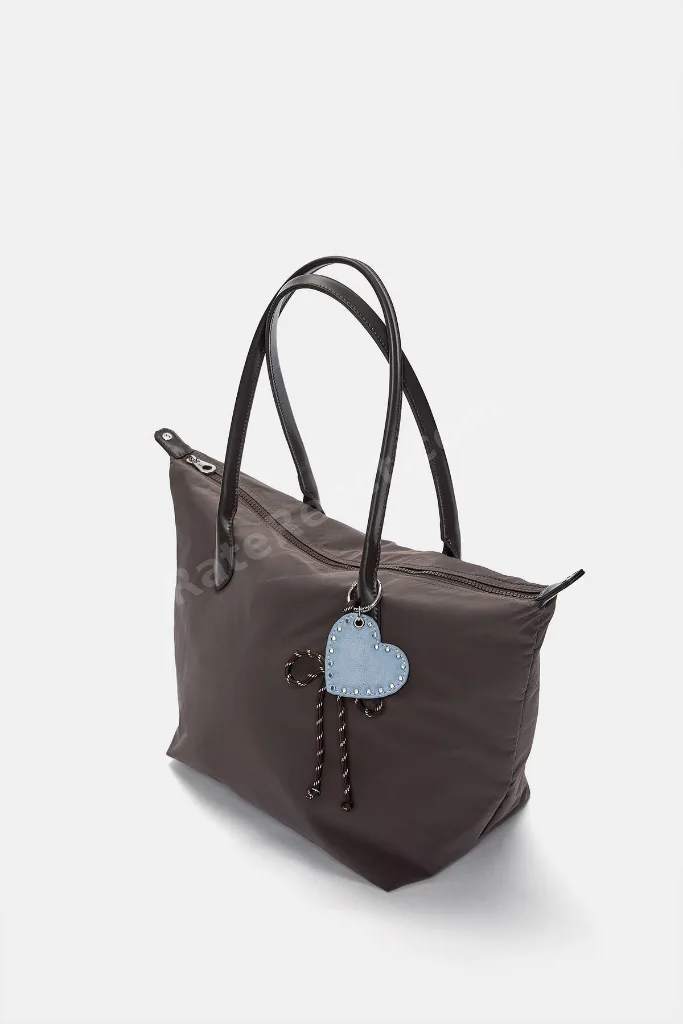 Süslemeli naylon shopper çanta