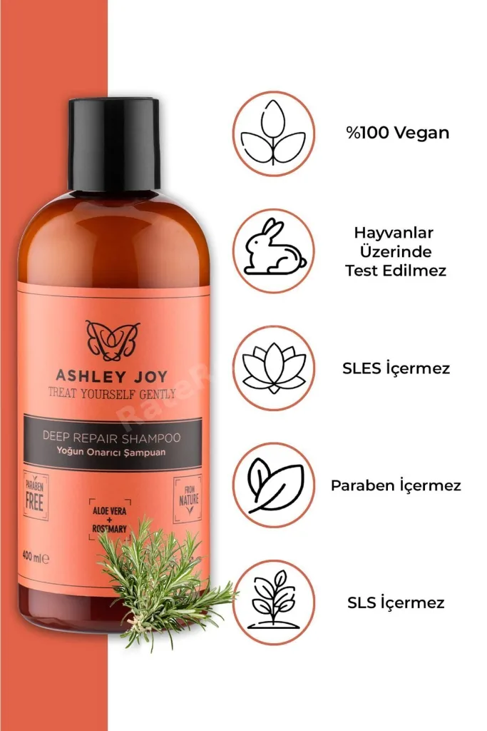 Yıpranmış Saçlara Özel Biberiye İçeren Yoğun Onarıcı Şampuan 400 ml