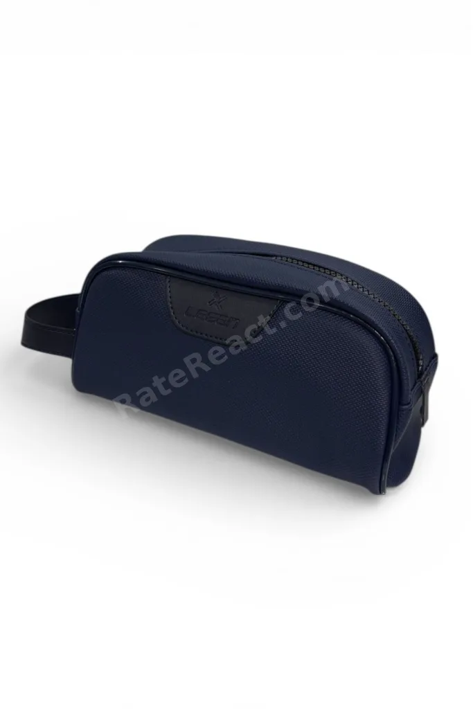 Lacivert Erkek Bakım Çantası – Suya Dayanıklı Dokulu Kumaş Seyahat Organizer Dopp Kit Tıraş ve Kozmetik Çantası 8376