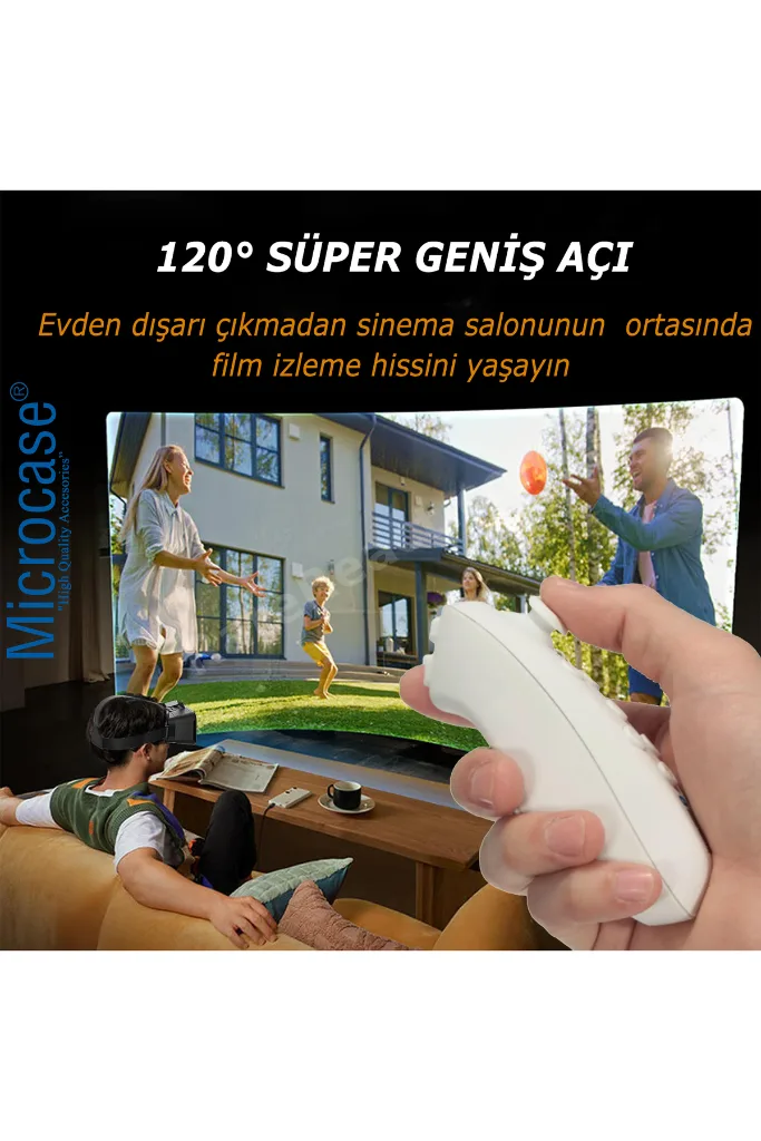 VRPARK V6 3D Sanal Gerçeklik Gözlüğü + VR Kablosuz Bluetooth Kumanda-AL4748