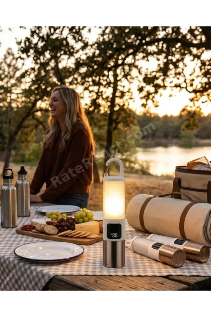 Outdoor Kamp Feneri USB Şarjlı Yüksek Parlaklık Güç Ekranlı LED Aydınlatma