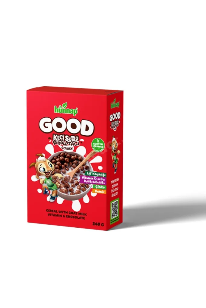 Keçi Sütlü Çikolata ve Vitamin Tahıllı Glutensiz Gevrek 240 Gr