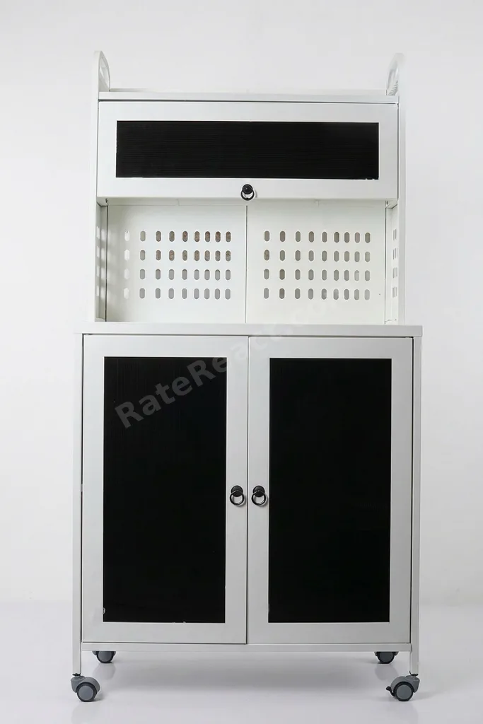 Metal Demonte Kahve Köşesi Kahve Standı Kahve İstasyonu Mutfak Düzenleyici Çok Amaçlı Dolaplı Kahve Köşesi 177x90 cm