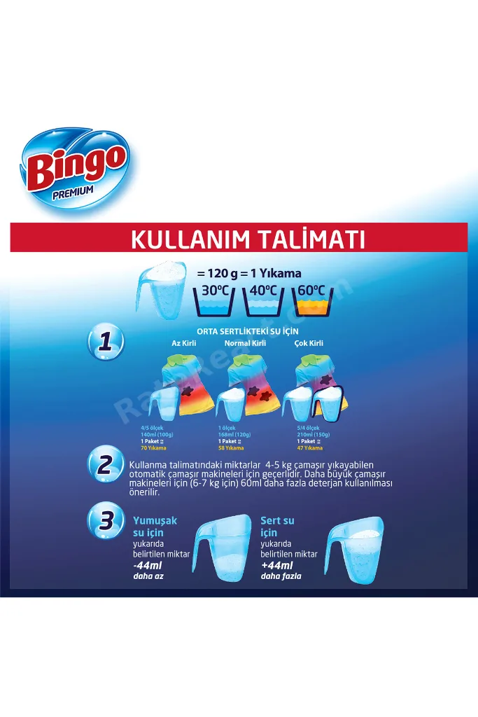 Premium Toz Çamaşır Deterjanı 7 Kg Renkli 2'li