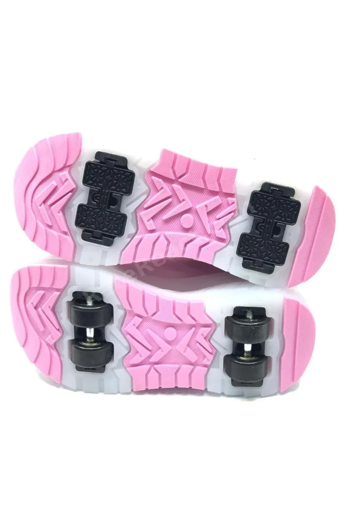 Cool Wheel Akıllı Bağcıklı Işıklı Ortopedik Patenli Çocuk Spor Ayakkabı PUDRA
