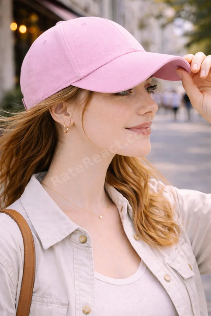 Pembe Düz Baseball Şapka Arkası Cırtlı Ayarlanabilir Unisex Kep – Günlük Spor Basic Model Şapka