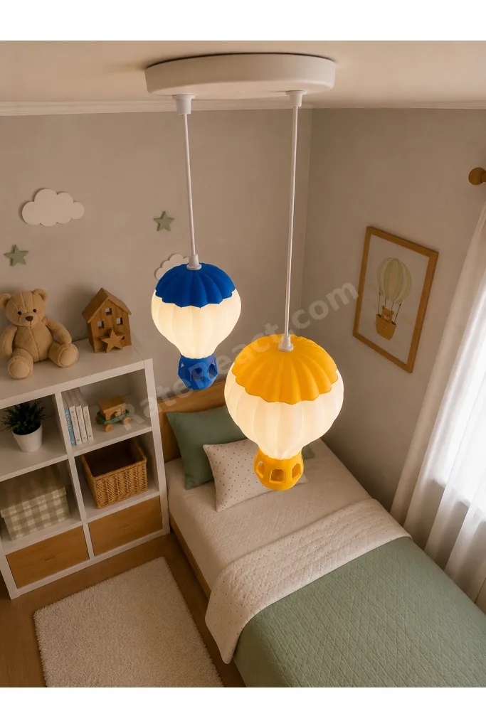 Takımını Seç – Orta + Küçük Boy Balon Avize Seti – Çocuk Odası Sarkıt Avize