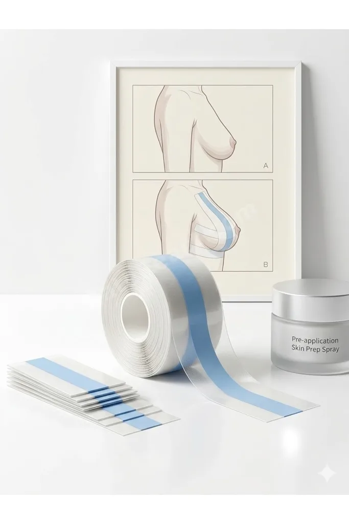 Göğüs Gerdirici Şeffaf Bant 5 m 5 cm Görünmez Göğüs Kaldırıcı Boob Tape Straplez Elbise Destek Bant