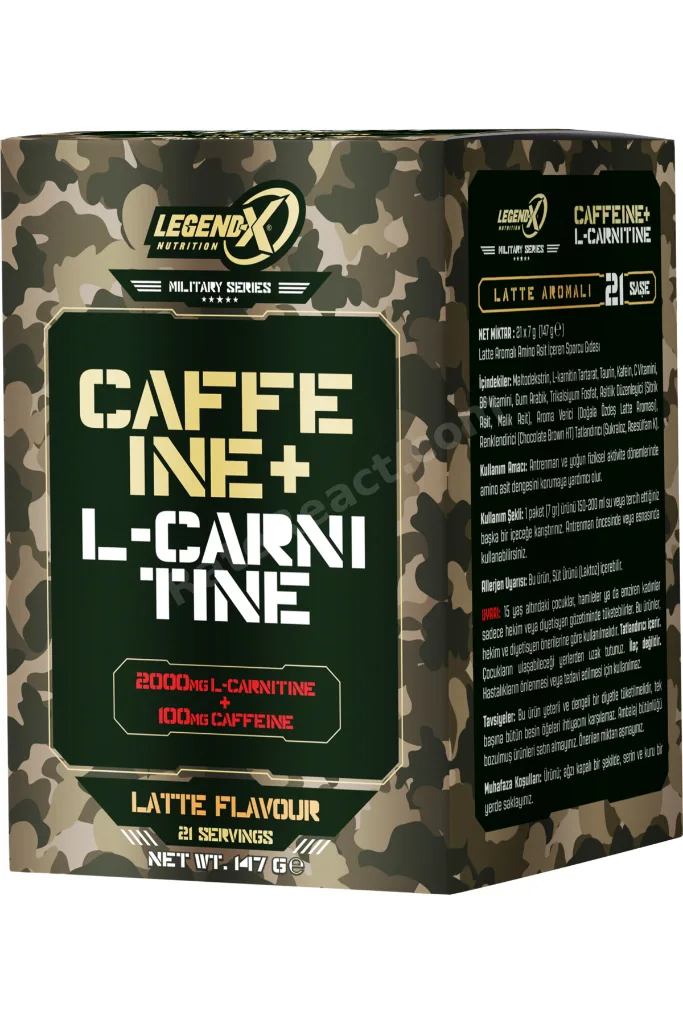 LegendX Caffeine + L-Carnitine Saşe 7 g – 2000 mg L-Carnitine & 100 mg Kafein Latte Aromalı
