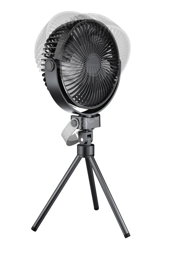 Aydınlatmalı Taşınabilir Fan – 360° Ayarlı, Kamp ve Seyahat İçin İdeal