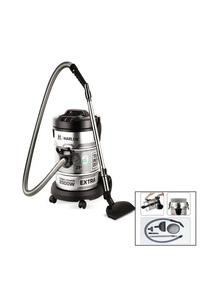 TORBASIZ - KURU VAKUMLU - METAL KASA ELEKTRİKLİ SÜPÜRGE 21LT - 2850W HSV-622DVC (4887) NemereHome