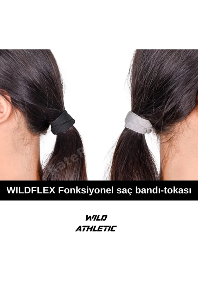 Elastik Silikonlu Saç Tokası Kaydırmaz Spor Saç Bandı Tokası Su Yeşili Tekli