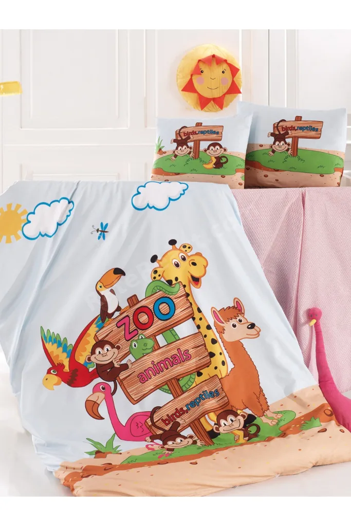 Zoo %100 Pamuk Ranforce Bebek Nevresim Takımı