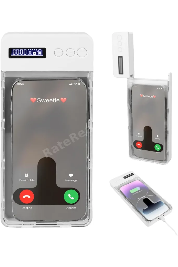 Zaman Ayarlı Telefon Kilit Kutusu Taşınabilir, Hafif,şarjlı Öz-disiplin Zamanlayıcılı Telefon Kutusu