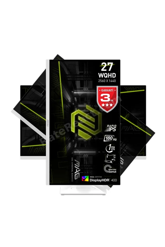 27" Mag 274qrfw 2560x1440 (WQHD) 16:9 Flat Rapıd Ips 180hz 1ms Freesync Pıvot Beyaz Gamıng