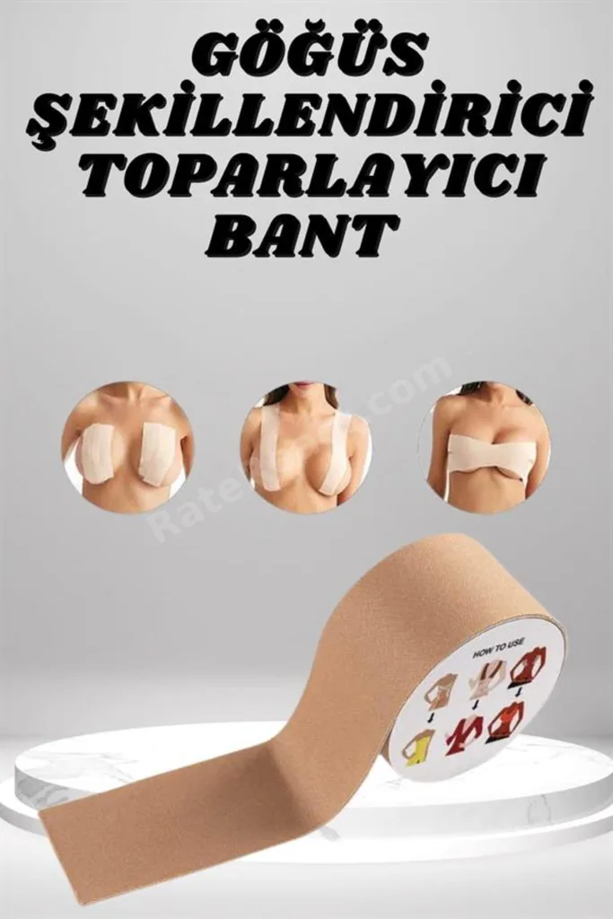 TrendyPazarSell Toparlayıcı ve Şekillendirici Göğüs Bandı Tere ve Suya Dayanıklı Hassas Ciltlere Uyg