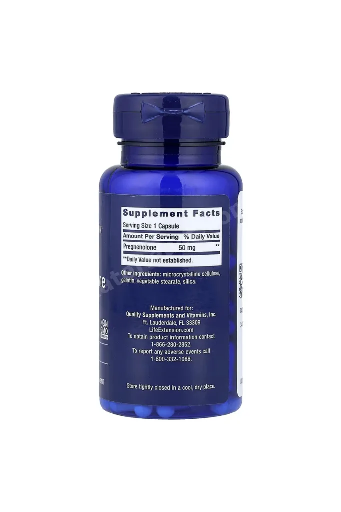 Pregnenolone Brain & Cognitive Memory Health and Brain Plasticity 100 Caps
