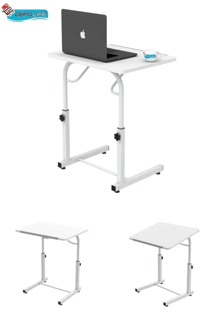 Eğim Yükseklik Ayarlı Laptop Sehpası Kahvaltı Ders Çalışma Bilgisayar Ofis Yemek Masası Metal Ayak