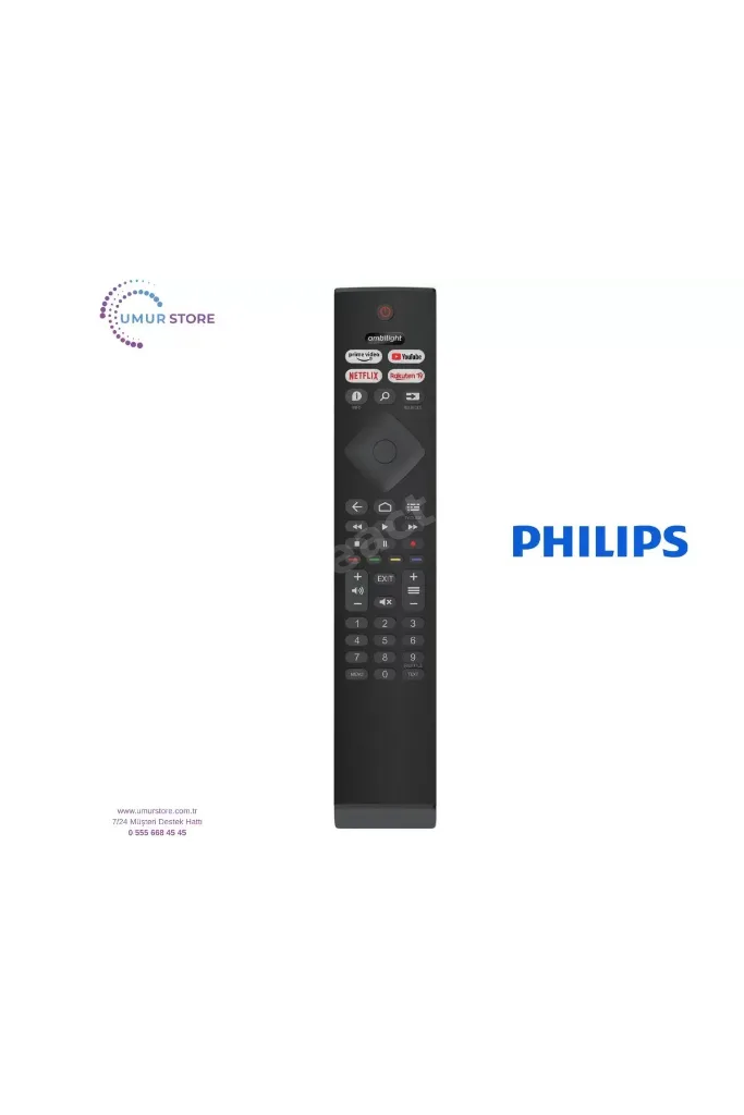 Philips İle Uyumlu 55PUS9206/12 Android Tv Kumanda-mikrofonsuz