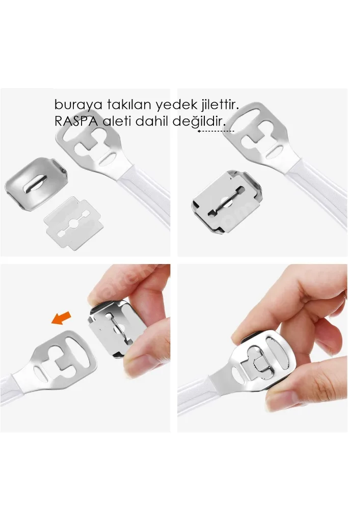 Raspa Topuk Jileti 30 Lu Paket Ayak Taban Nasır Yedek Jileti 719582