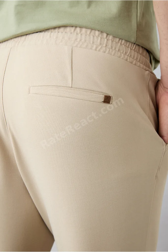 Regular Fit Standart Kesim Yandan Cep Beli Lastikli İpli Jogger Pantolon
