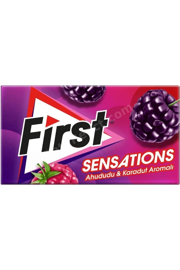 nht shop First Sensations Ahududu Karadut Aromalı Şekersiz Sakız 27 gr 818517