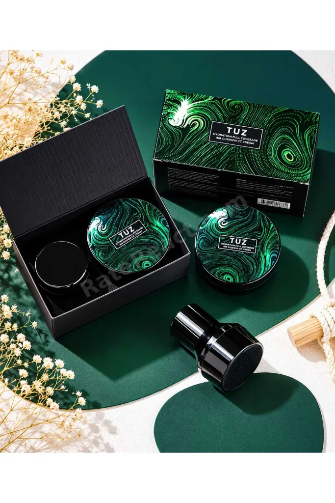01 Acık Ten TUZ Air Cushion CC Cream Tamponlu Makyaj Fondöteni – Full Coverage Nemlendirici Cushion Fondöten