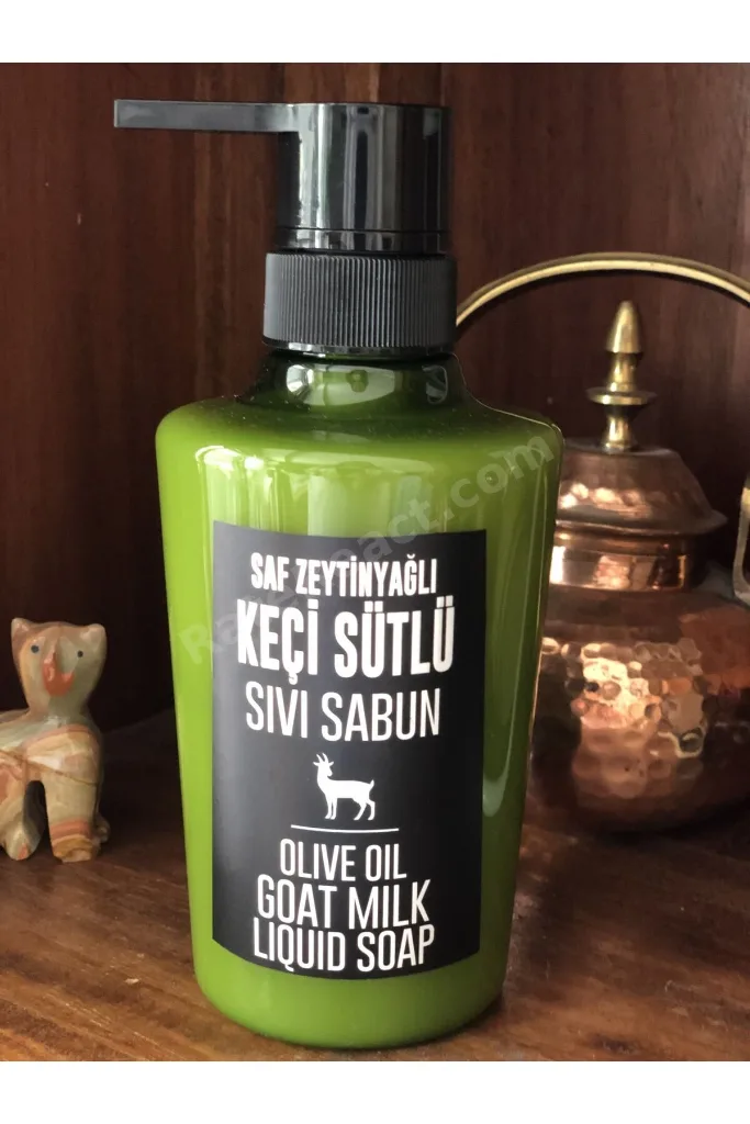 Zeytinyağlı Keçi Sütü Sıvı Sabunu (NEMLENDİRİCİ TEMİZLEYİCİ) 400 ml.