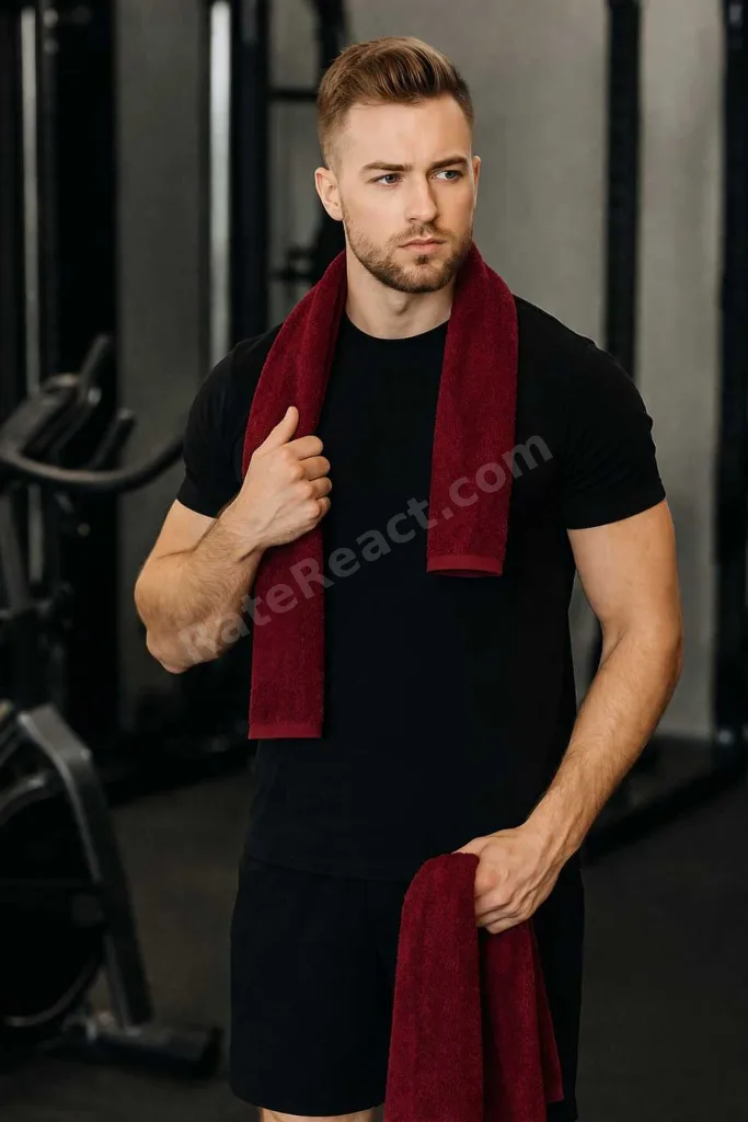 Bordo Fitness-Spor Havlusu 2 Adet -Hızlı Kuruyan-Kuaför ve Berber Havlusu 50*90 cm