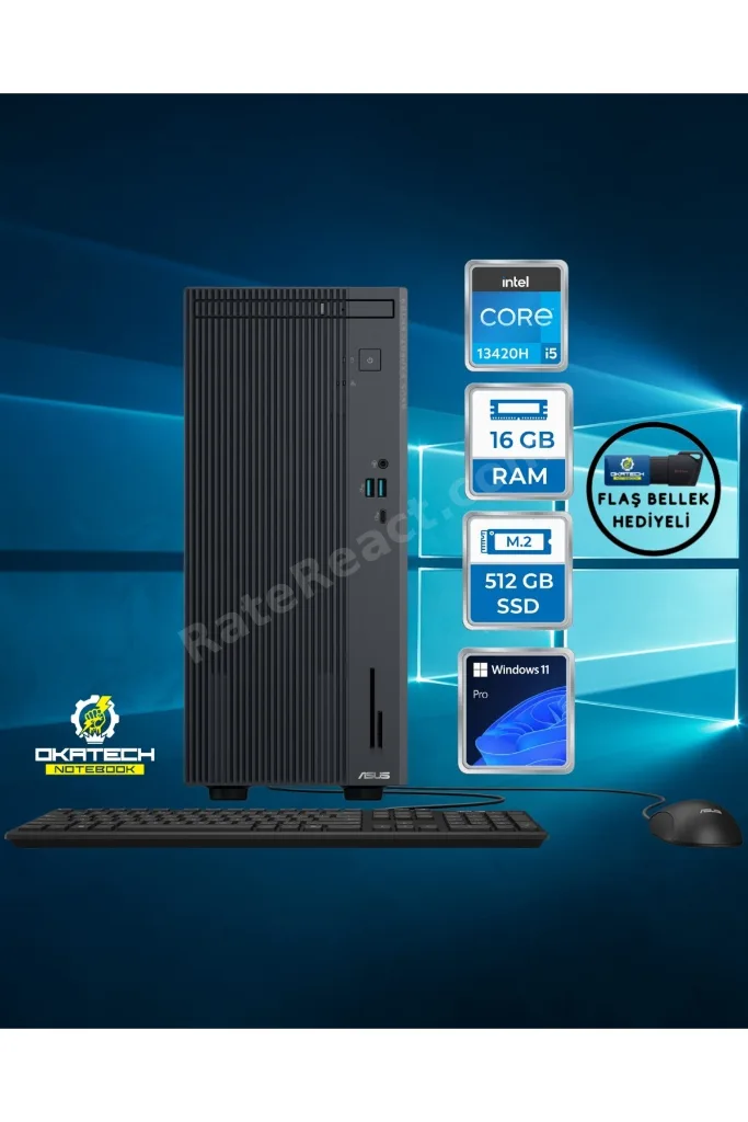 ExpertCenter P500 P500MV i5-13420H 16 GB RAM 512 GB SSD UHD Graphics WİN 11 PRO Masaüstü Bilgisayar