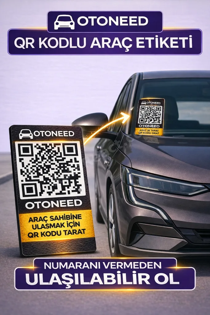 QR Kodlu Araç Bildirim Etiketi Numara Paylaşmadan Araç Sahibiyle İletişim