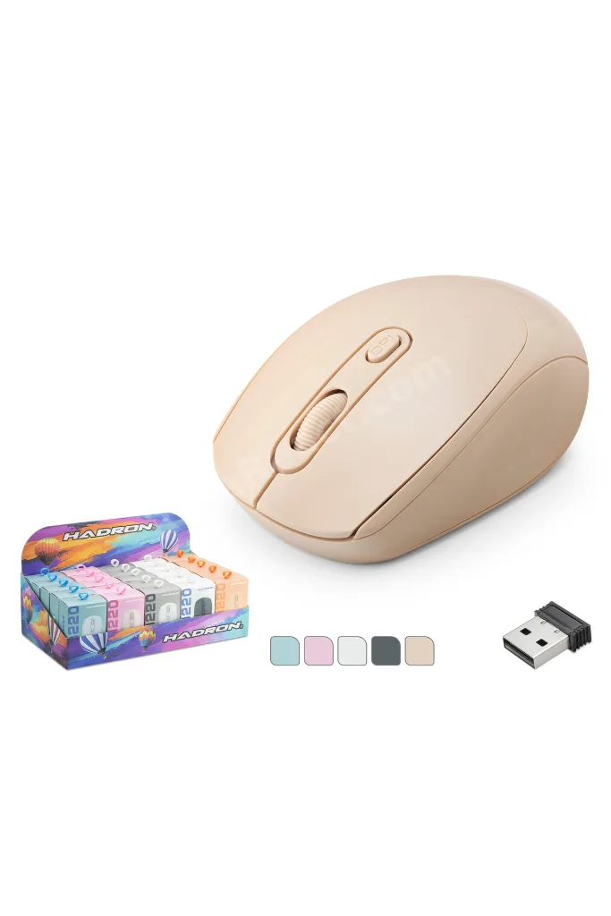Kablosuz Mouse 1600 Dpi 25Li Paket Siyah Beyaz Mavi Pembe Turuncu Q220K NemereHome