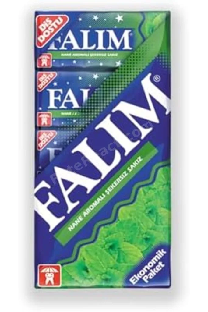 meala kozmetık store Falim Şekersiz Sakız Nane Aromalı 5'li 7 g x 20 Adet 2026 919086