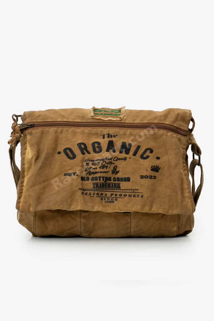 Salaş Omuz Çantası Pamuk Postacı Laptop Okul Seyahat Günlük Vintage Retro - Mulater Bag 8128