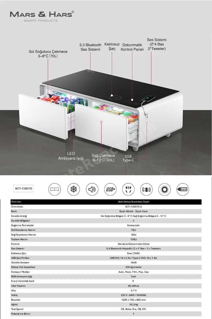 Akıllı Sehpa & Buzdolabı | Smart Coffee Table