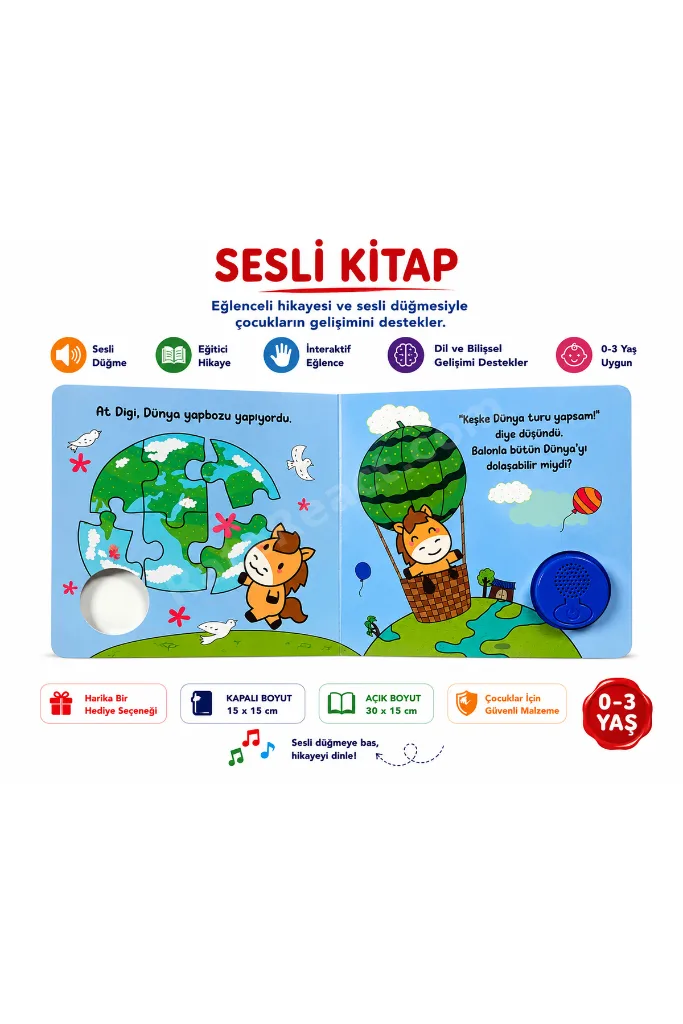 AT DIGI ÇOCUK SESLİ KİTAP EĞİTİCİ HİKAYE KİTABI