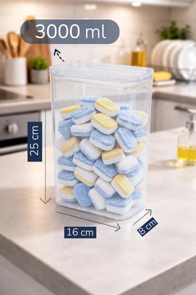 Bulaşık Makinası Tablet Deterjanlık Vakum Kapak 2900ml