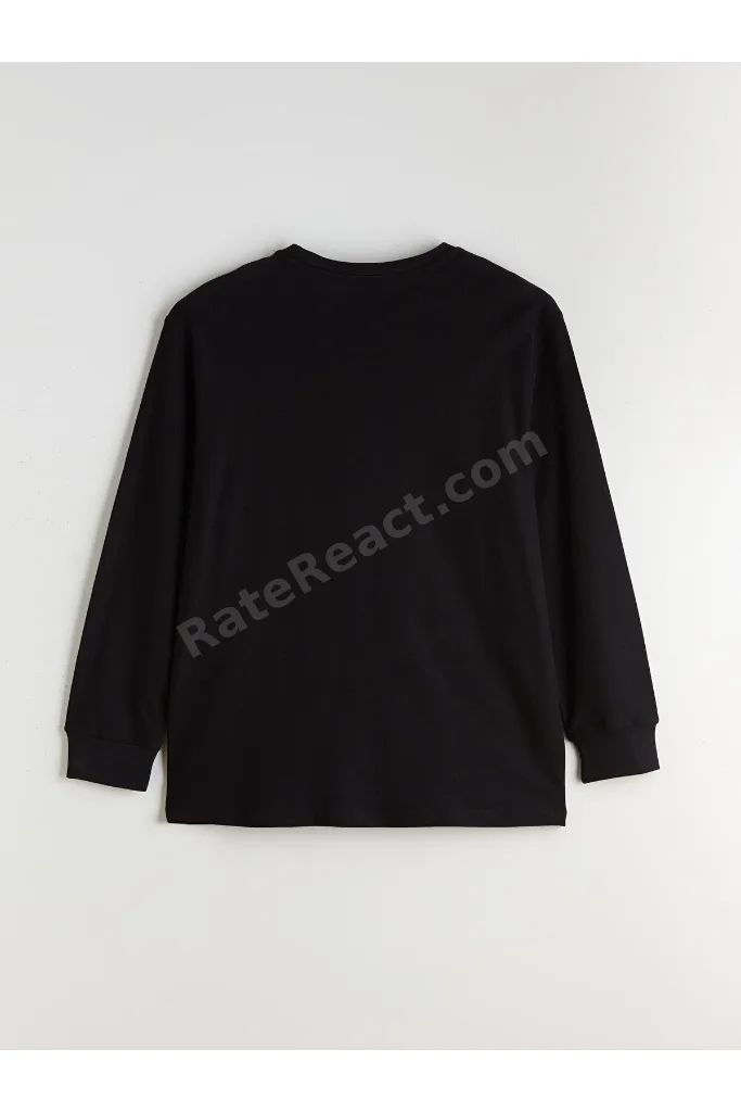 Shining Store'dan Işıltılı Seçimler Büyük Beden Sıfır Roba Yaka Erkek Sweatshirt