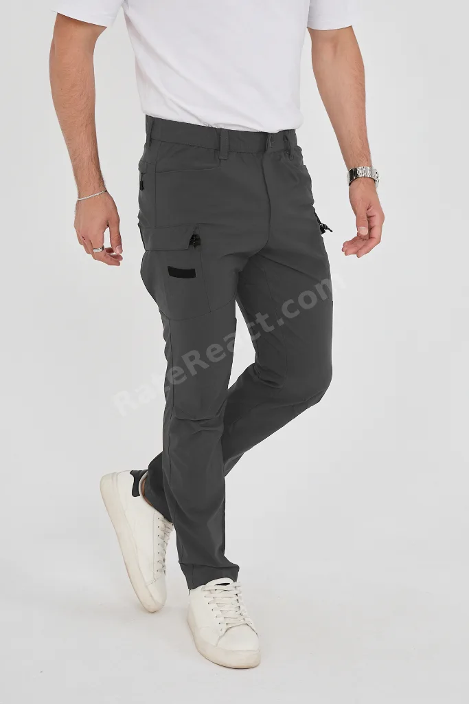 Camp525 Outdoor Tactical Su Iticili Likralı Yazlık Erkek Gri Taktik Pantolon