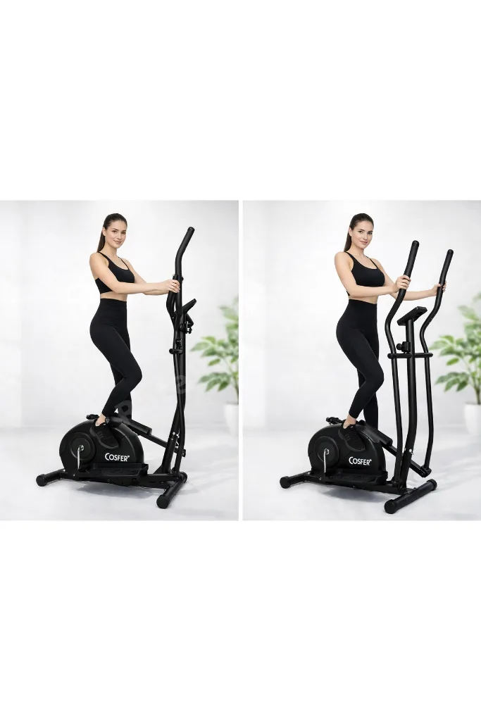 Eliptik Bisiklet Manyetik Sessiz Cross Trainer Ev Tipi Kardiyo Spor Aleti 120 KG Taşıma Kapas