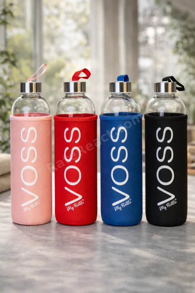 Sağlıklı Cam Matara 1000 Ml Su Şişesi, Kılıflı 1lt Sporcu Matarası