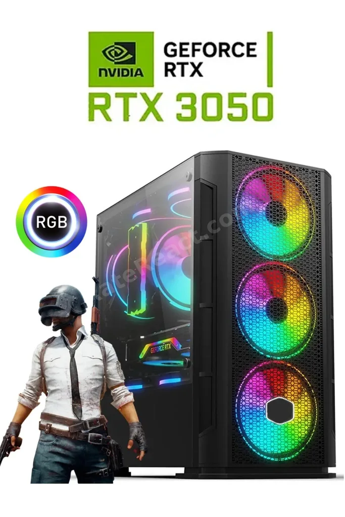 N111x (PUBG,GTA 5) Windows 11 Ryzen 5 5500 16GB RAM 512GB M2 SSD RTX3050 24" Curved Oyuncu Bilgisayarı